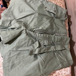 Sage color high waist shorts NWT